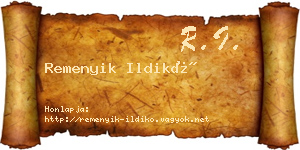 Remenyik Ildikó névjegykártya