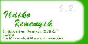 ildiko remenyik business card